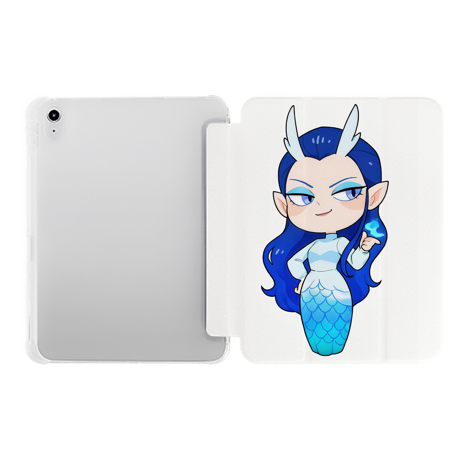 （画像用） Ne Zha 2 ナタ 魔童の大暴れ IPad ケース ペン収納付き 三つ折りスタンド PUレザー×シリコン 対応機種9.5/10.5/10.9インチ